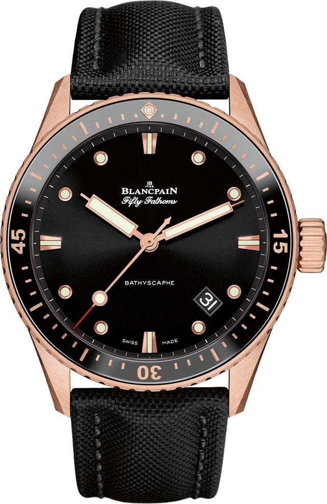 Blancpain Fifty Fathoms Bathyscaphe ceramic insert and Ceragold 5000 36S30 B52A