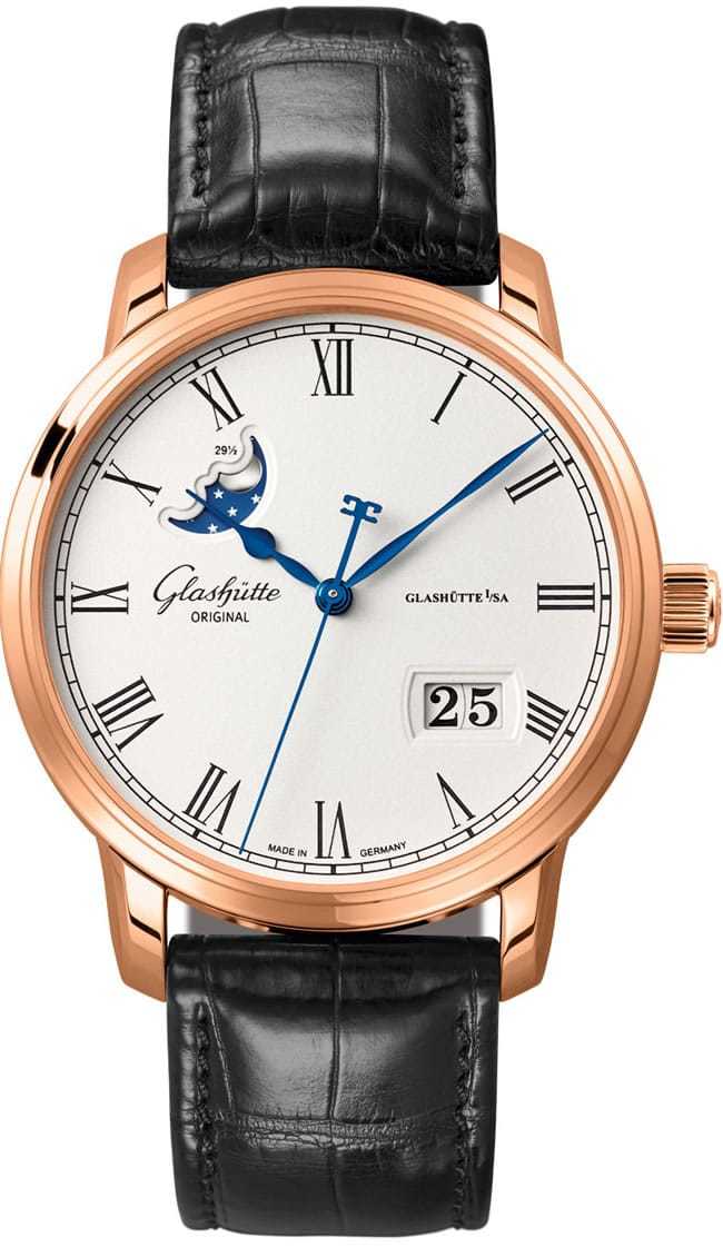 Glashütte Original Senator Panorama Date Moon Phase Red Gold 100-04-32-15-04