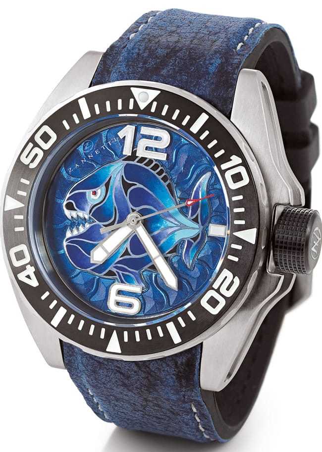 Zannetti Piranha Champleve Blue