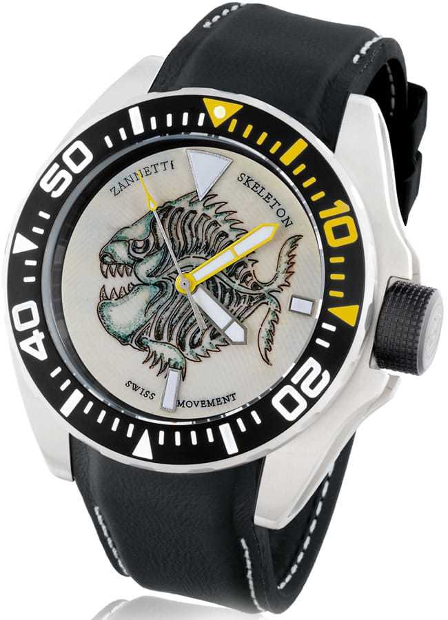 Zannetti Piranha Black Skeleton