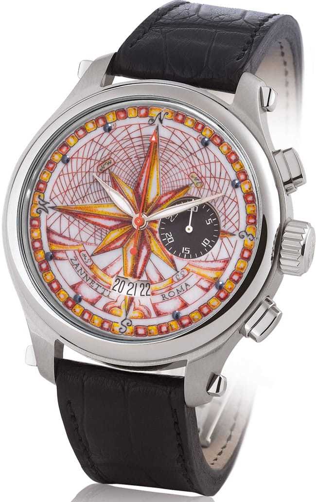 Zannetti Compass Rose Chrono Red