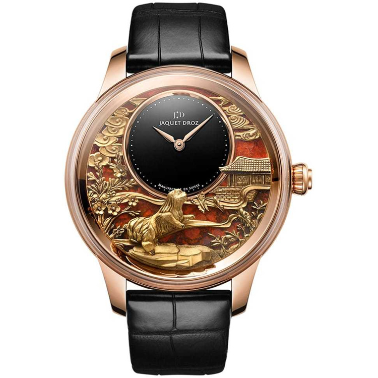 Jaquet Droz Petite Heure Minute Relief Dog Onix Dial