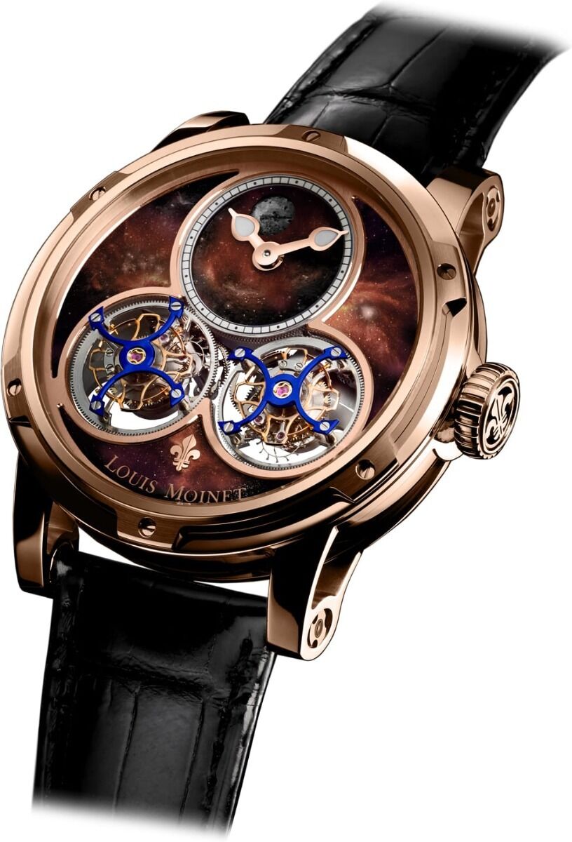 Louis Moinet Sideralis Red Gold Aventurine Dial