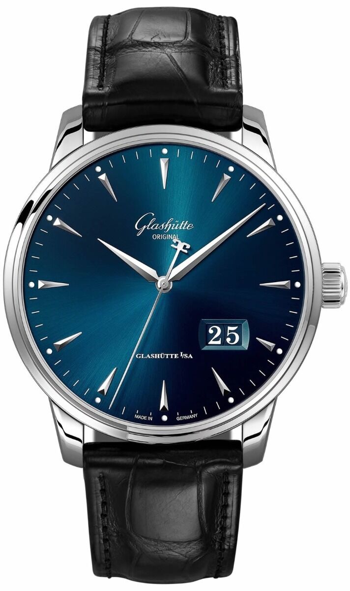Glashütte Original Senator Excellence Panorama Date Blue Dial 1-36-03-04-02-30