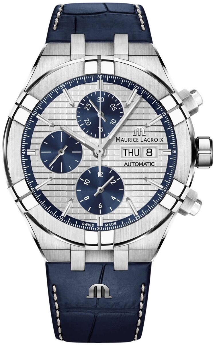 Maurice Lacroix AI6038-SS001-131-1 自動巻き Maurice Lacroix Aikon Automatic Chronograph Silver Blue