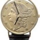 Vintage Lucien Piccard Coin Watch 14k Gold image 0 thumbnail