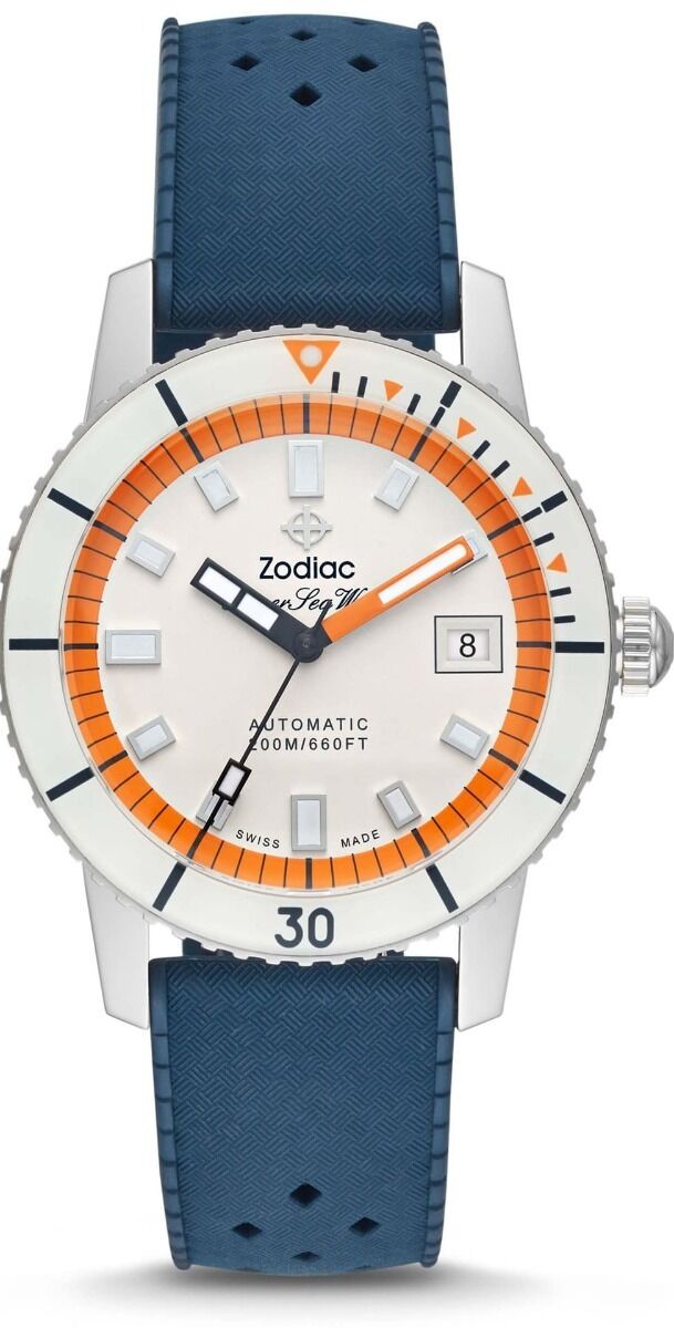 Zodiac Super Sea Wolf Automatic Blue Rubber ZO9270