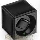 Swiss Kubik Watch Winder Single Black Calf Leather With White Stitches With Window Protect image 0 thumbnail
