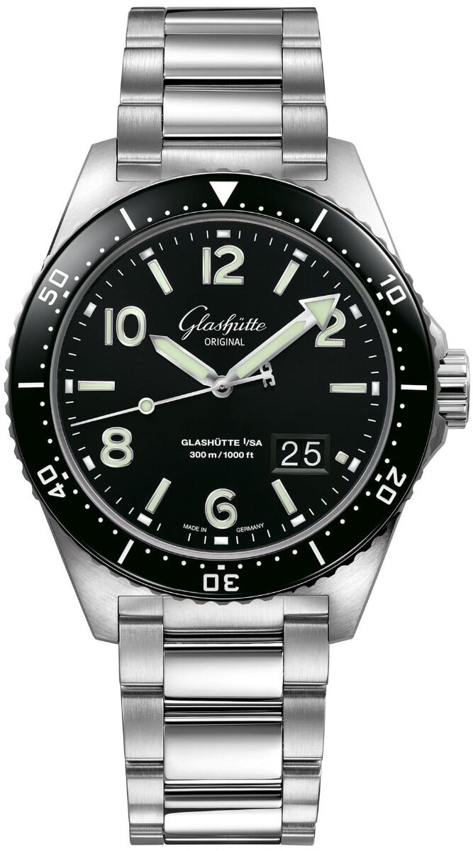 訳あり超特価の通販 Glashütte Original SeaQ Panorama Date Black 1-36-13-01-80-70 ヨガ・ピラティス