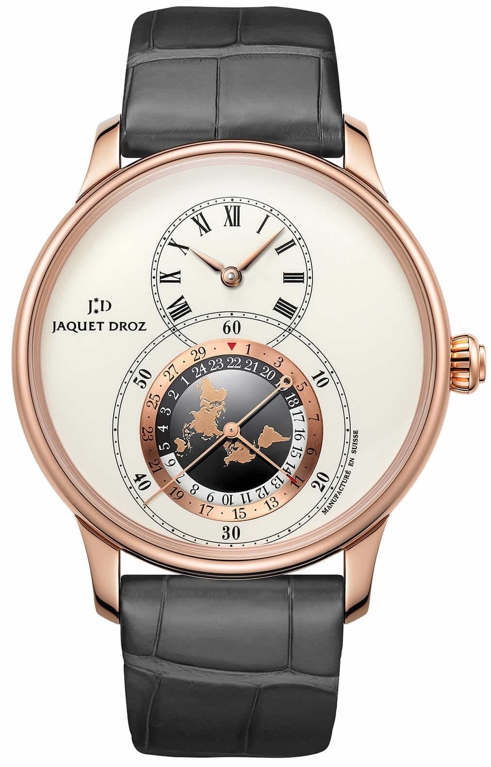 Jaquet Droz Grande Dual Time Ivory Enamel