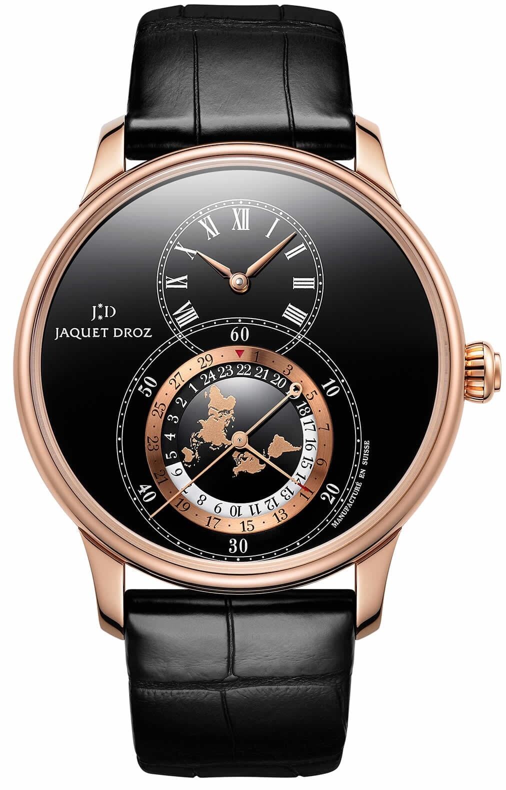 Jaquet Droz Grande Dual Time Black Enamel