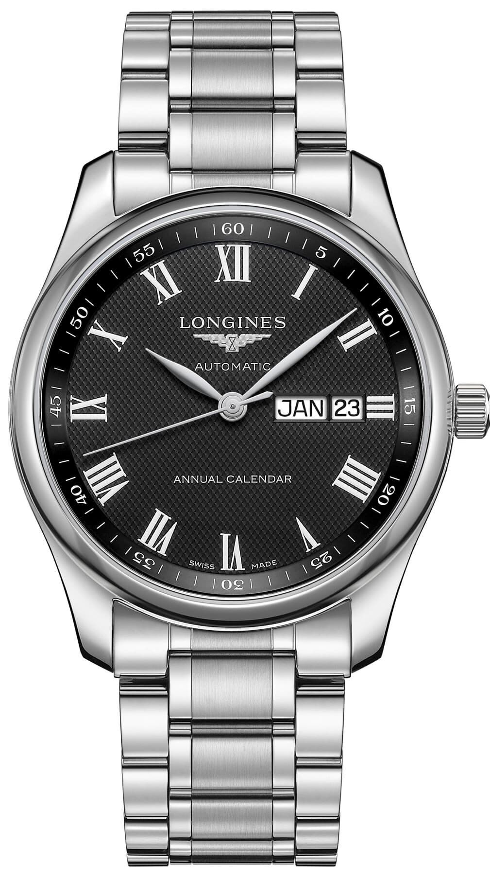 Longines Master Black L2.910.4.51.6 on Bracelet