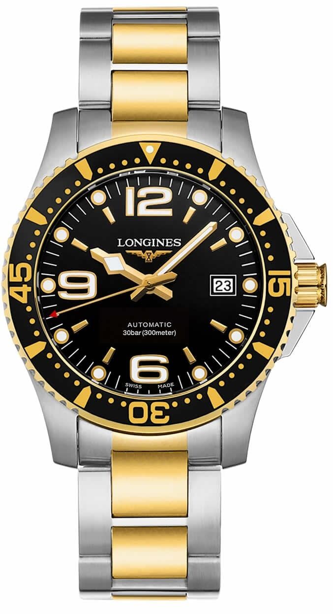 Longines Hydroconquest Black Dial Steel PVD Automatic