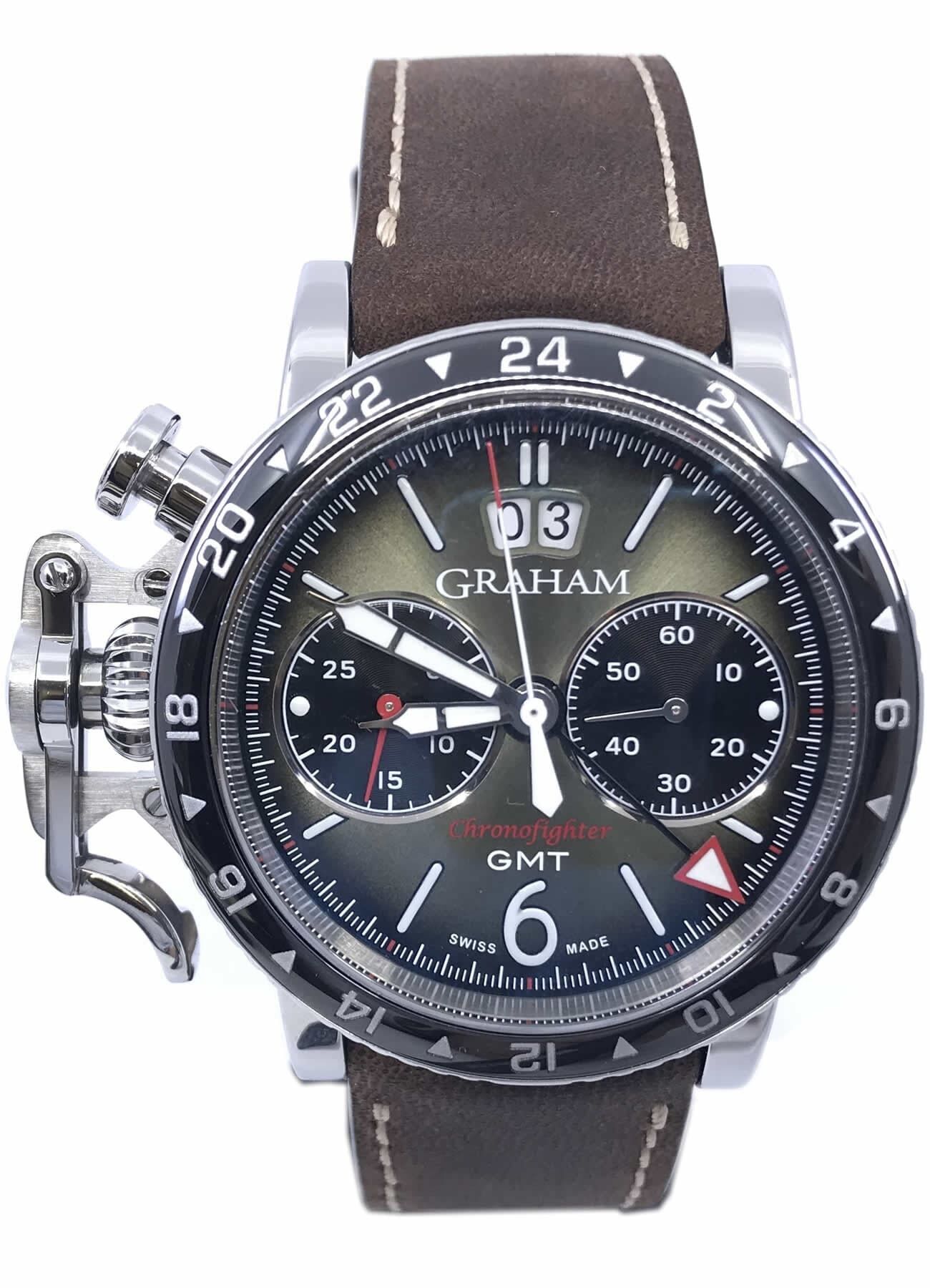 Graham Chronofighter Vintage GMT Green Dial 2CVBC.G01A