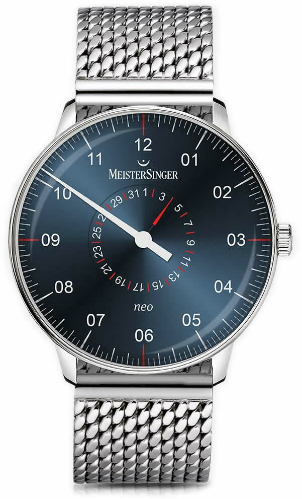 MeisterSinger Neo Plus Pointer Date Sunburst Steel Blue