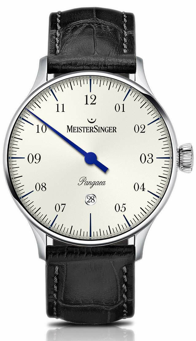 MeisterSinger Pangaea Date Opaline Silver