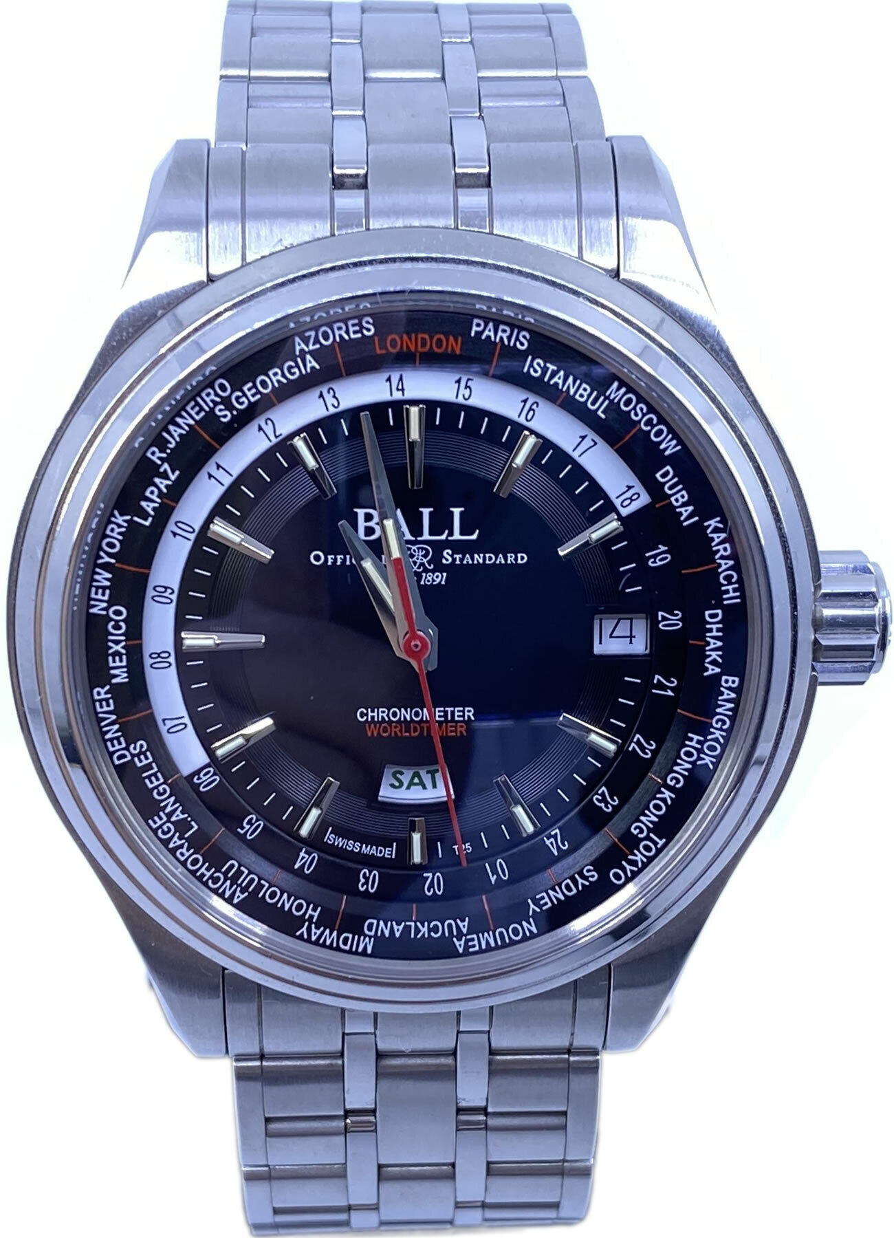 Ball Watch Trainmaster World Time GM2020D-S1CJ-BK