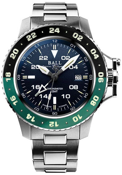 Ball Engineer Hydrocarbon AeroGMT II Blue Dial Green Bezel DG2018C-S11C-BE