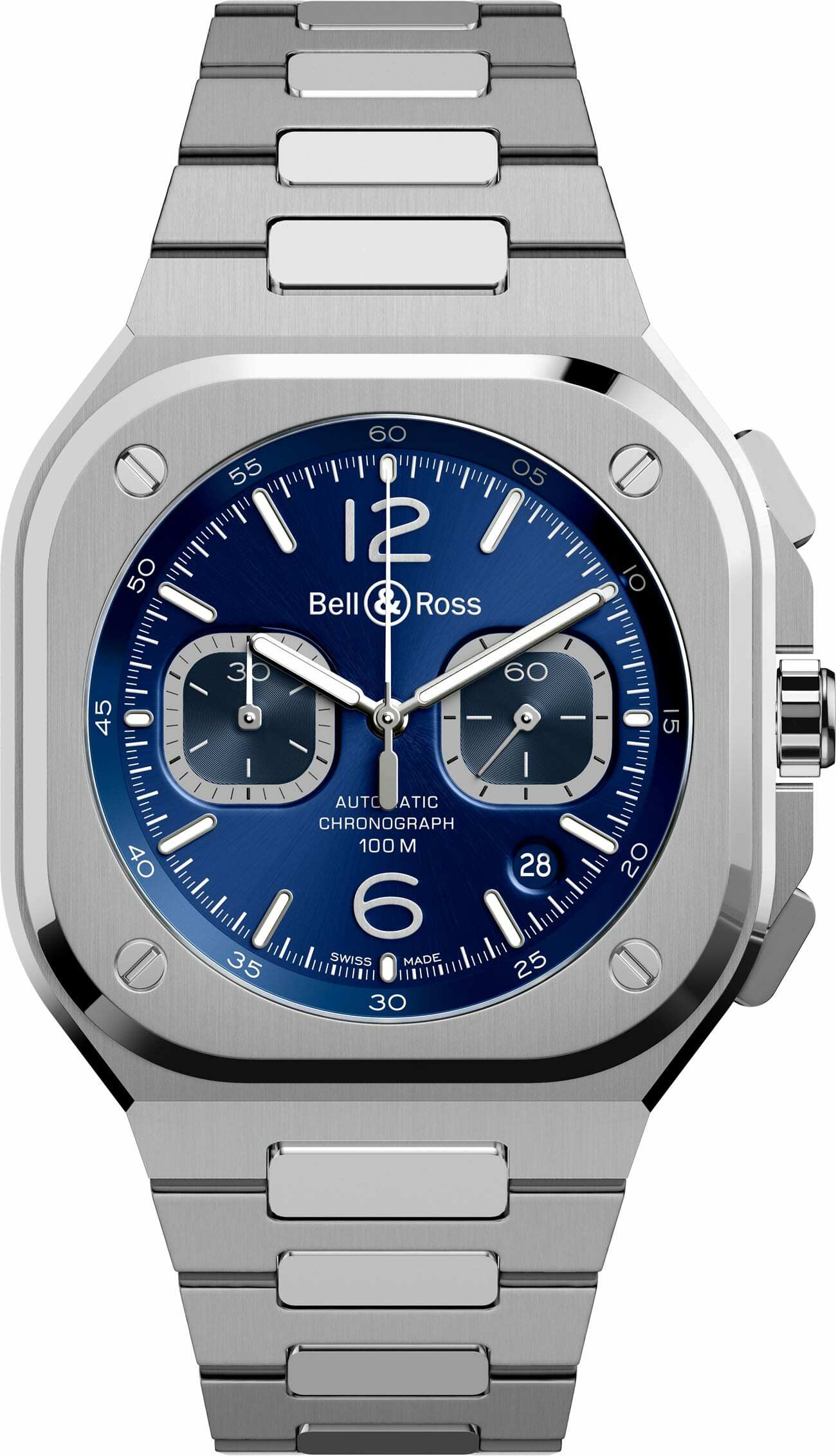 Bell & Ross BR 05 Chrono Blue Steel on Bracelet BR05C-BLU-ST/SST