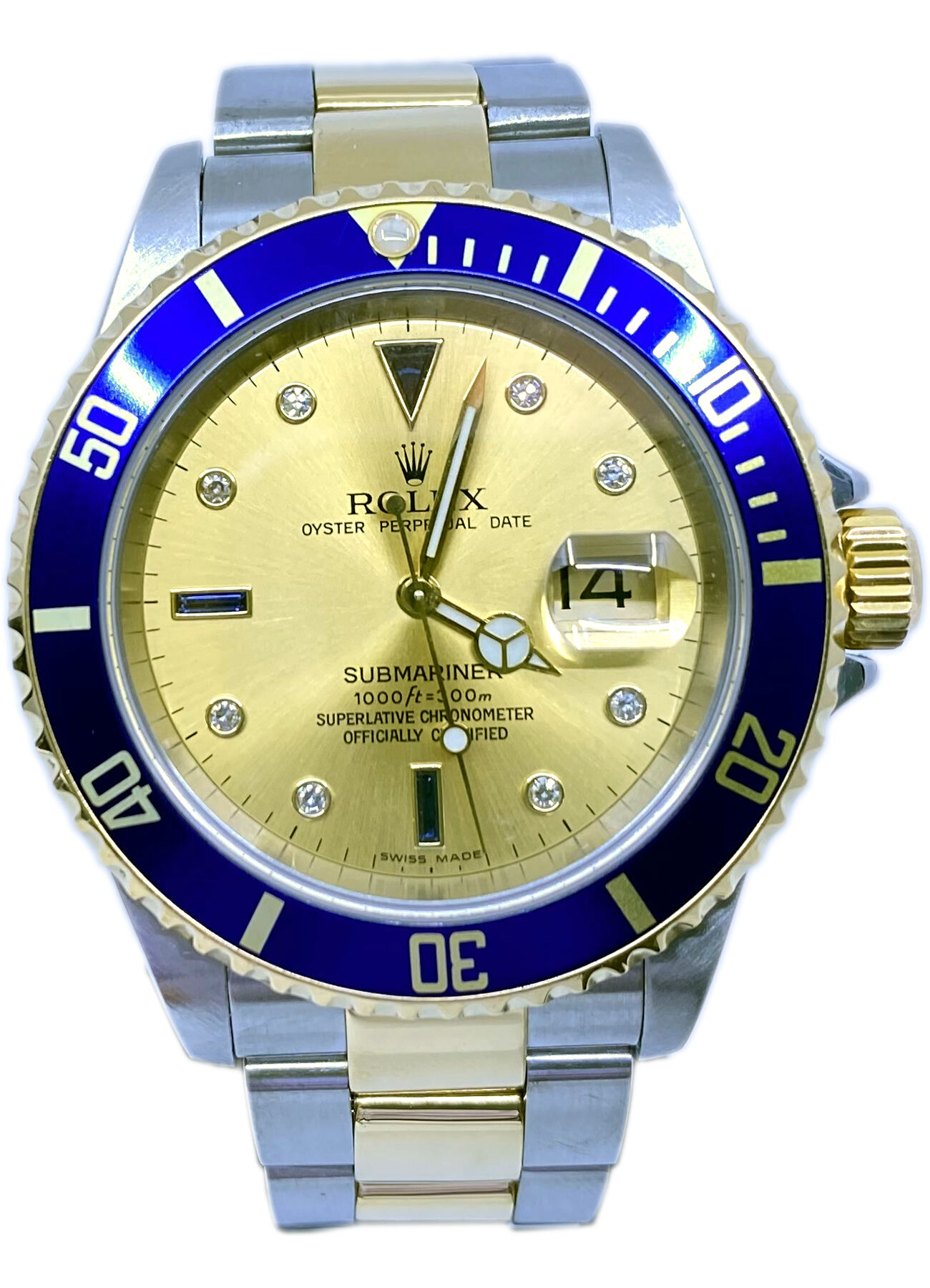 Rolex Submariner 16613 Two Tone Champagne Dial