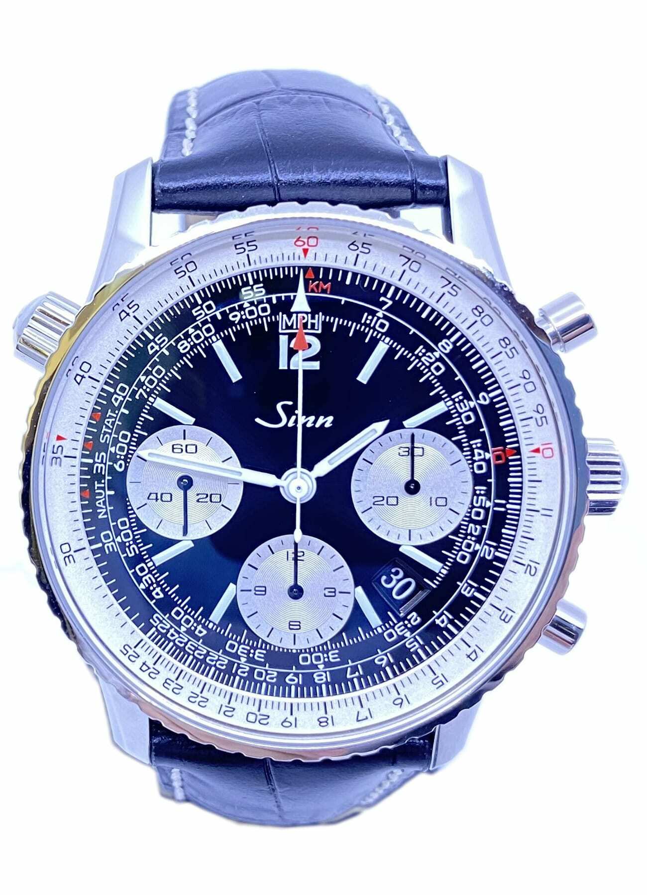 Sinn The Navigation Chronograph on Leather Strap 903 St