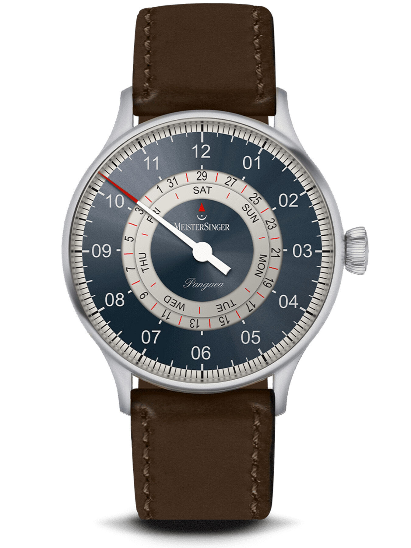 MeisterSinger Pangaea Day Date Sunburst Steel Blue / Sand Gray PDD9Z17S