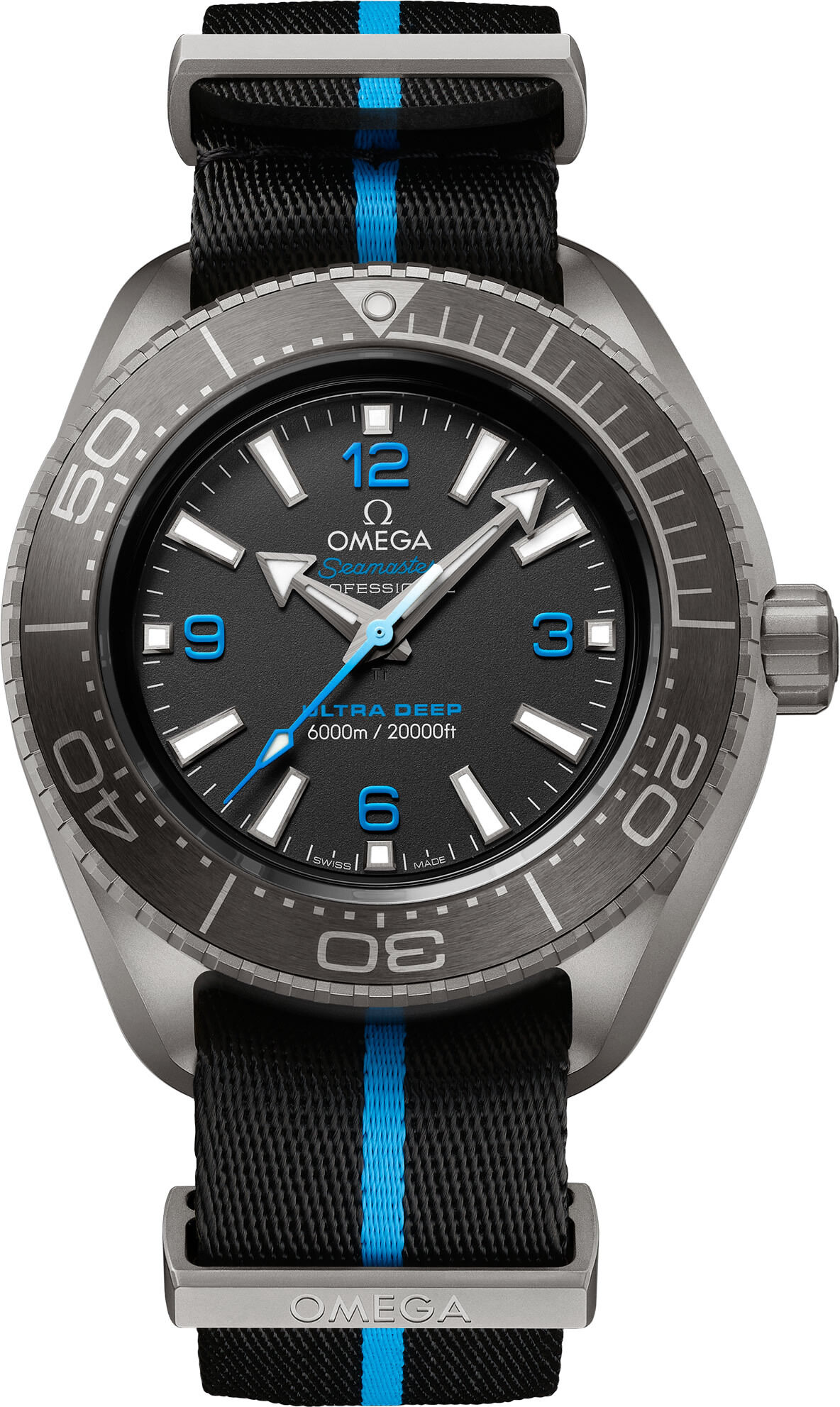 Omega Seamaster Planet Ocean 6000m Ultra Deep Titanium on NATO Strap
