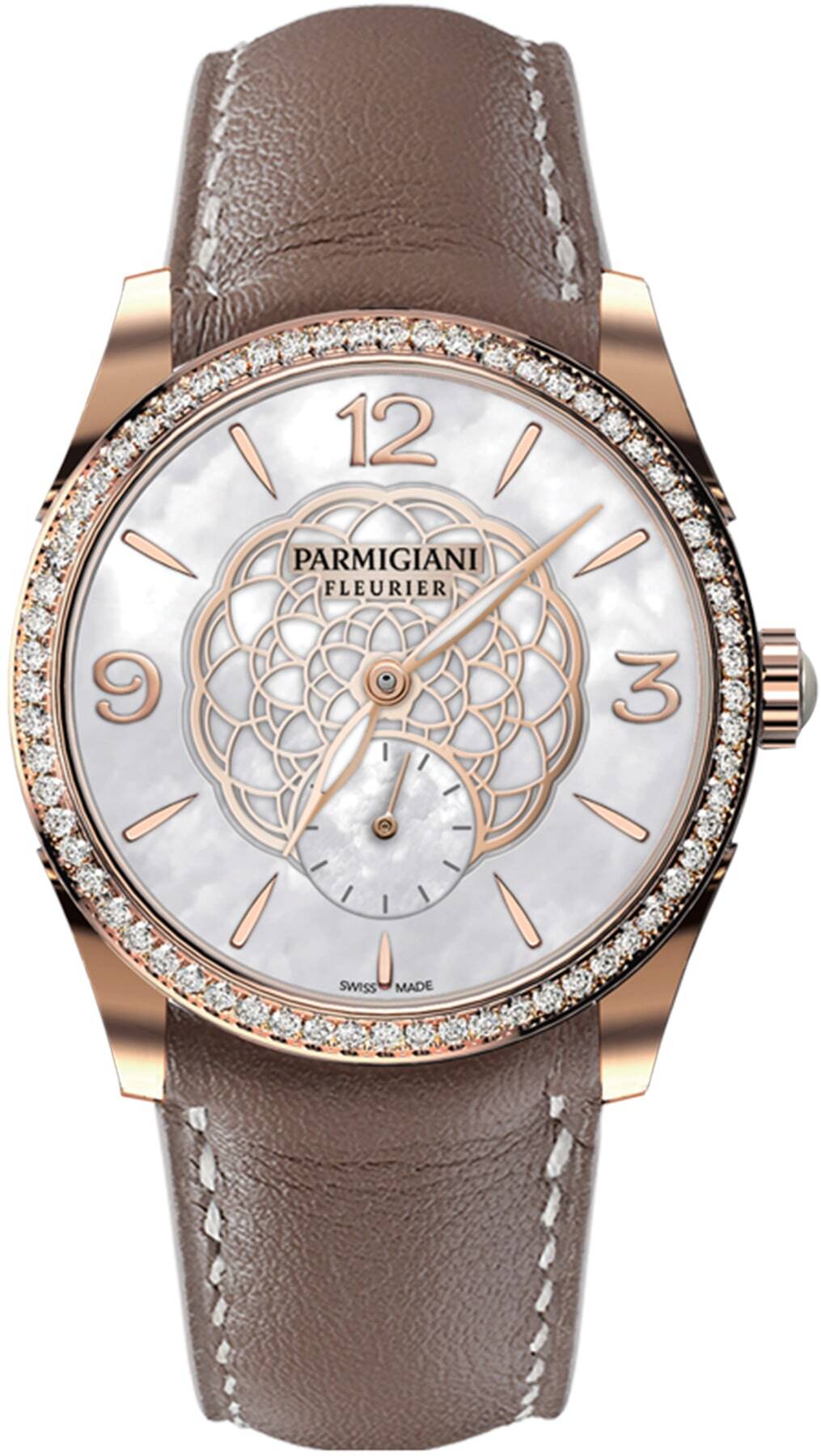 Parmigiani Fleurier Tonda Metropolitaine 33 Rose Gold Set White Mop PFC800-1510020-HC6181