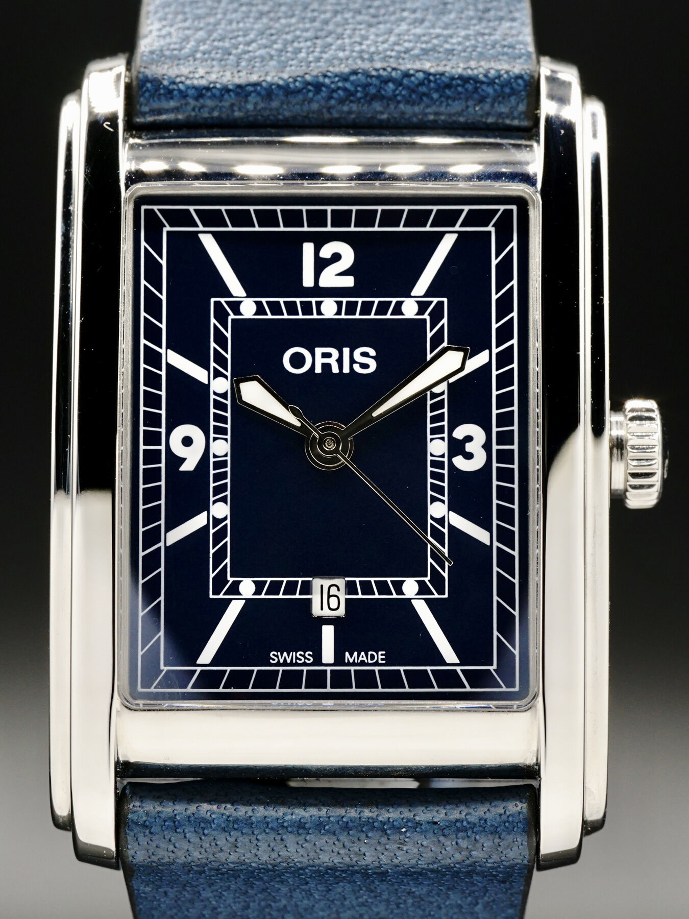 Oris Rectangular Blue 01 561 7783 4065-07 5 19 17
