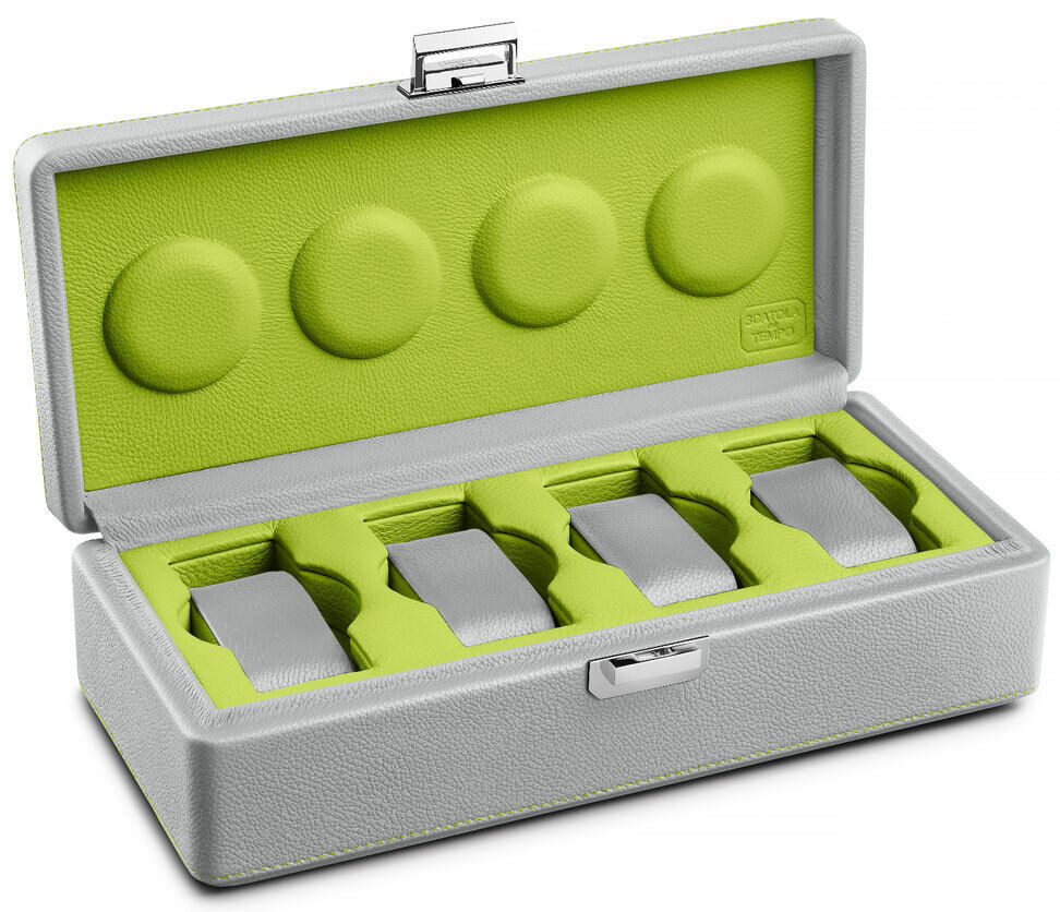 Scatola Del Tempo Valigetta 4 Light Grey and Chartreuse