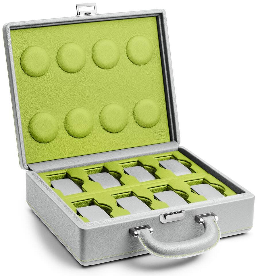 Scatola Del Tempo Valigetta 8 Light Grey and Chartreuse