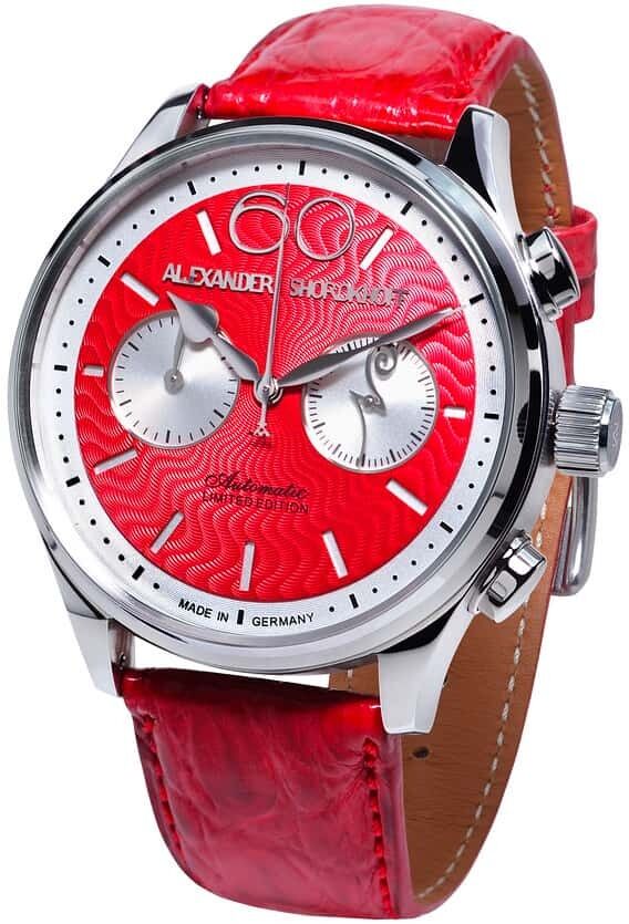 Alexander Shorokhoff Neva Chrono Wavy Guilloché Red