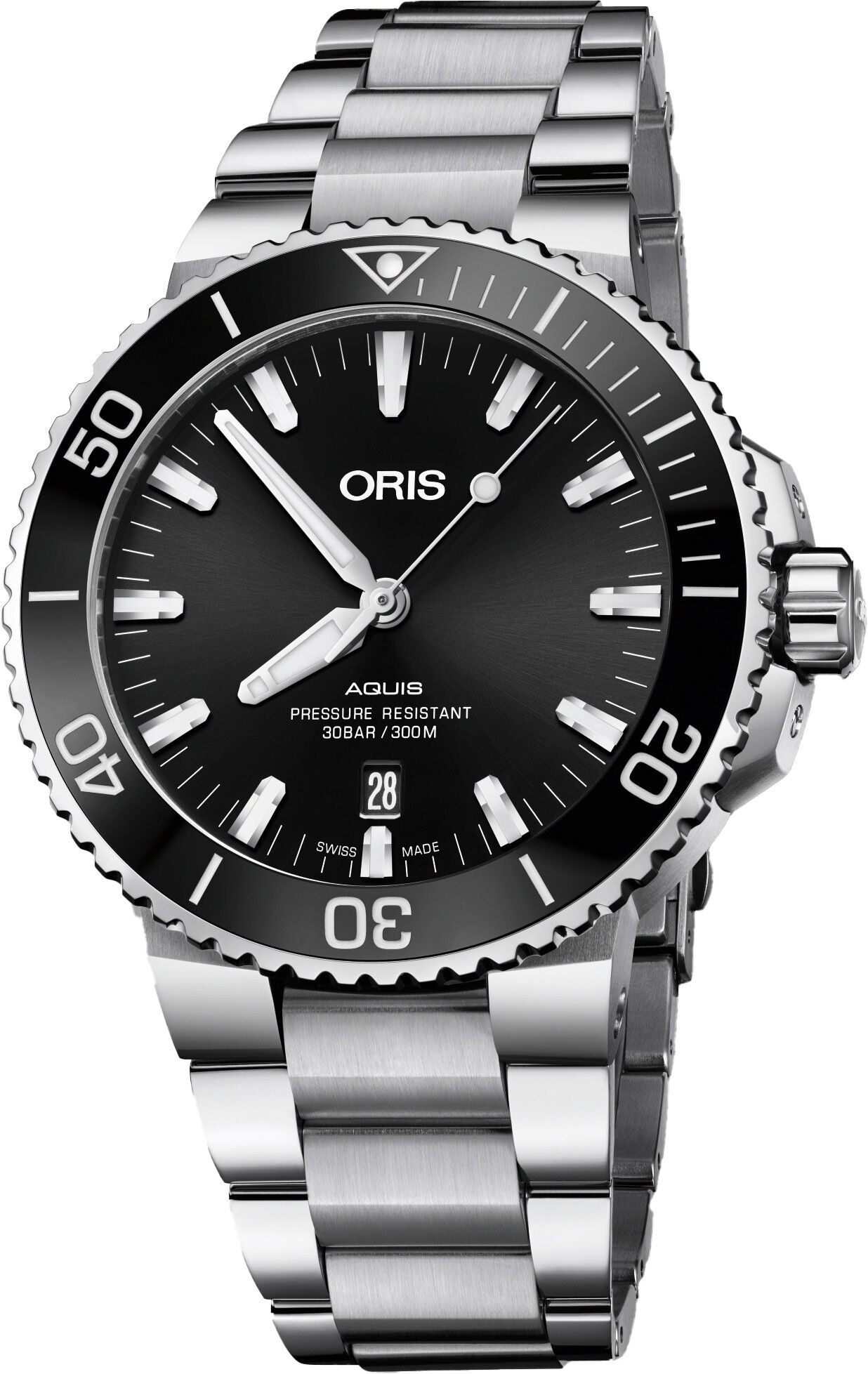 Oris Aquis Date 43.5mm Black Dial on Bracelet 01 733 7730 4134-07 8 24 05PEB