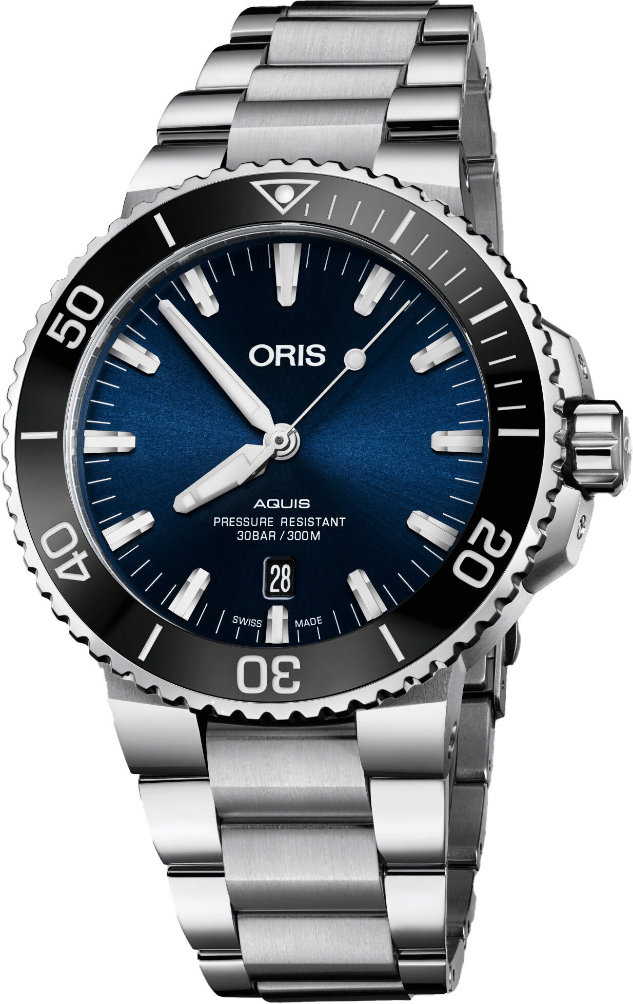 Oris Aquis Date Blue Dial on Bracelet 01 733 7730 4135-07 8 24 05PEB