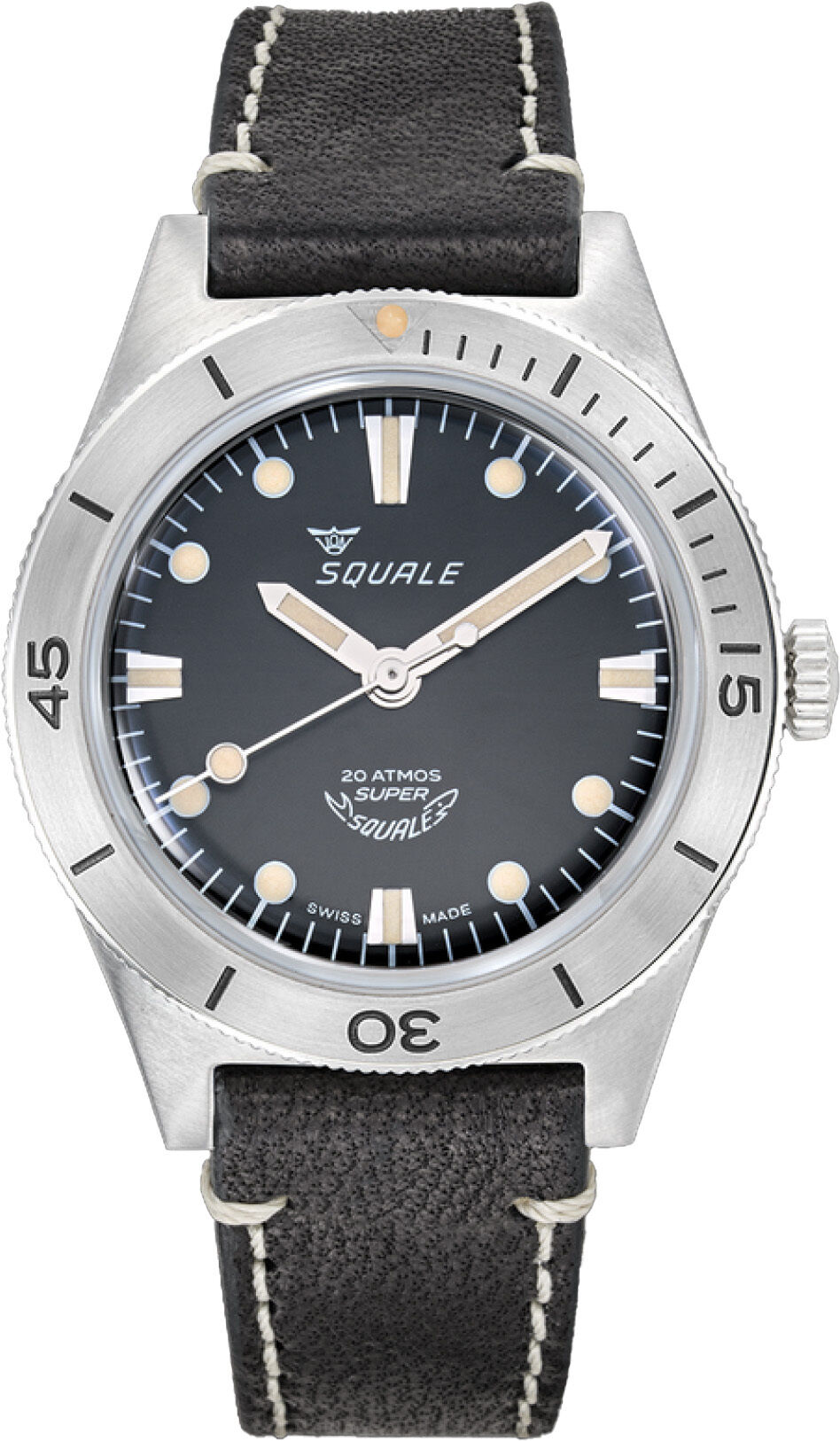 Squale Super-Squale Sunray Black on Strap