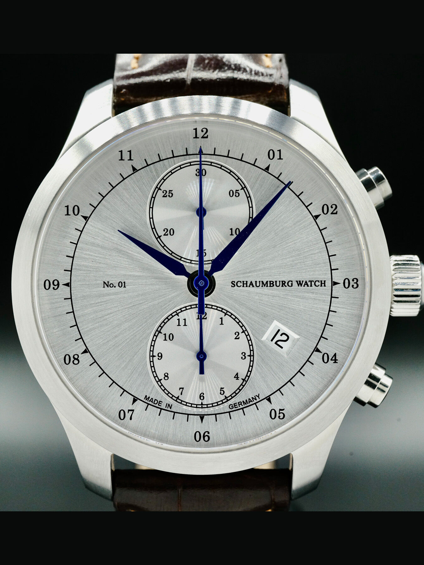Schaumburg Watch Chronograph No 1 Silver Dial