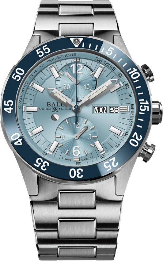 Ball Roadmaster Rescue Chronograph Ice Blue Dial 41mm DC3030C-S1-IBE