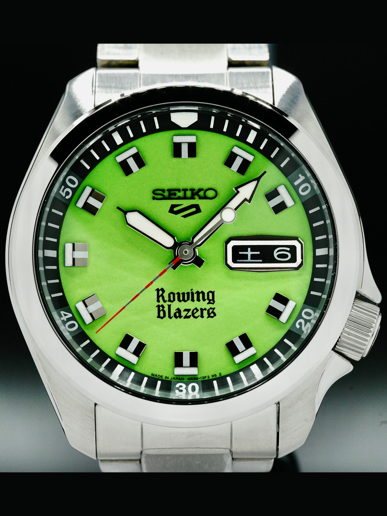 Seiko 5 Sports x Rowing Blazers Green Dial SRPJ59