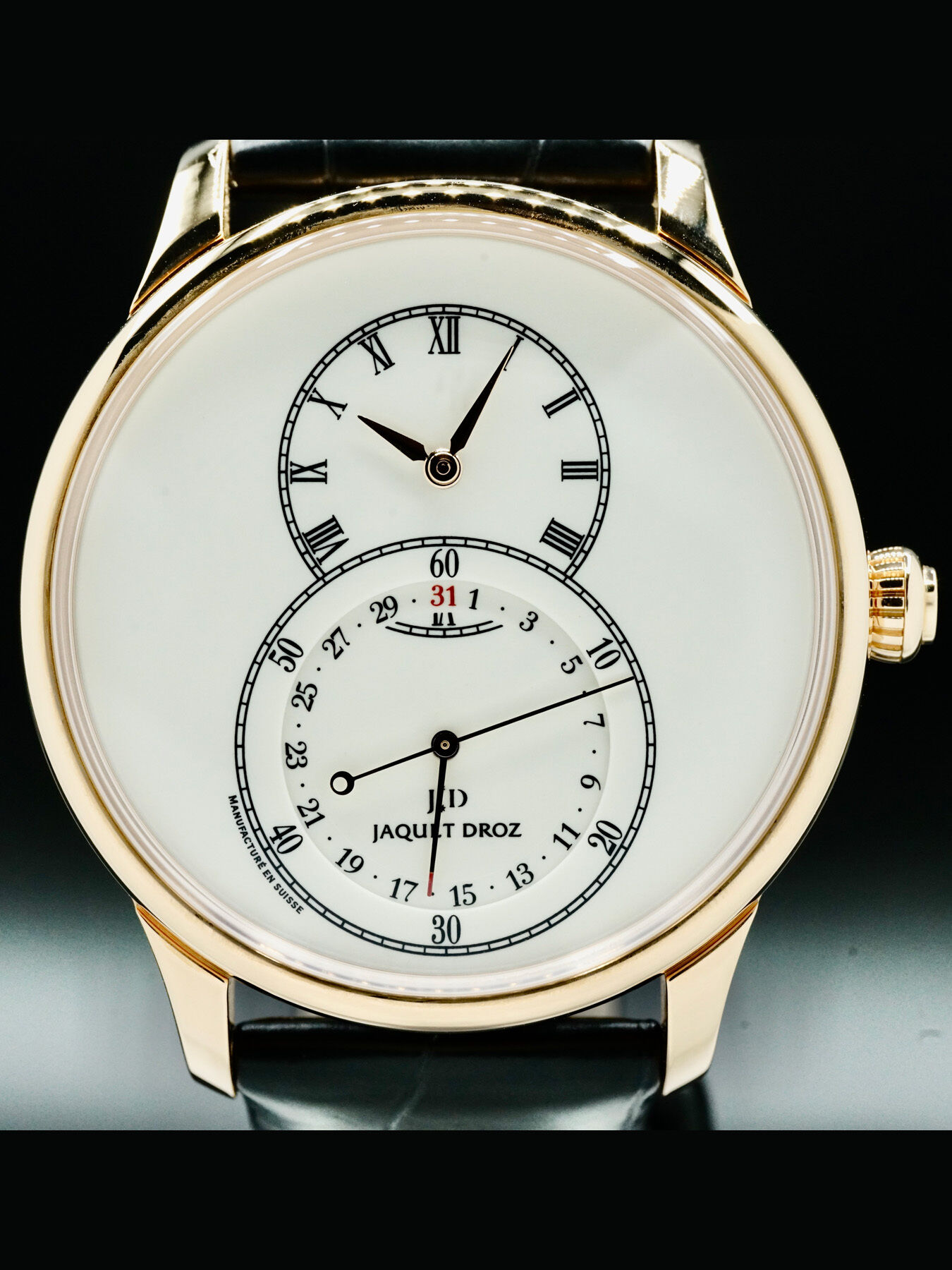 Jaquet Droz Grande Seconde Quantieme Ivory Enamel J007033200