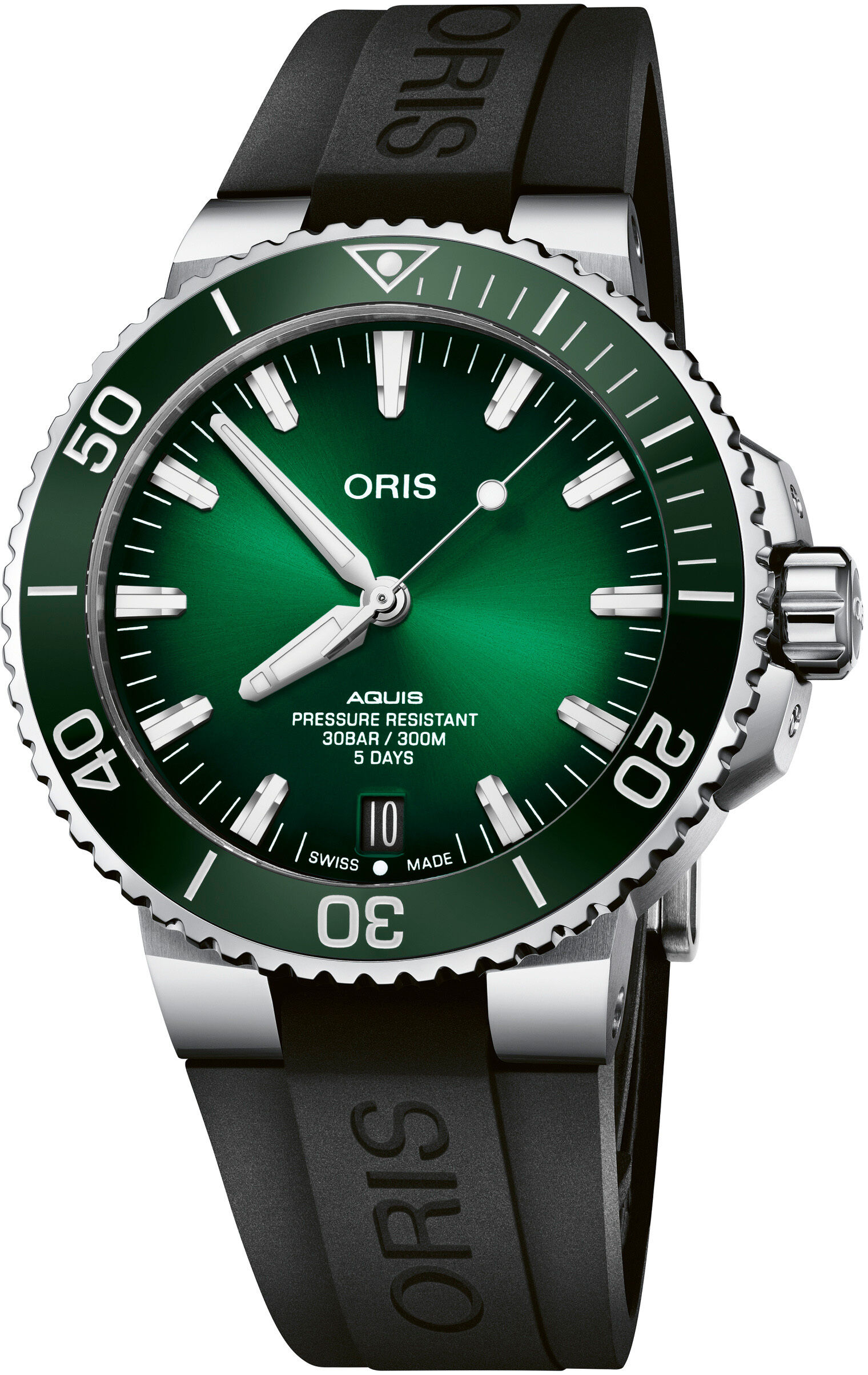 Oris 01 400 7763 4157-07 4 24 74EB Aquis Date Calibre 400 on Strap