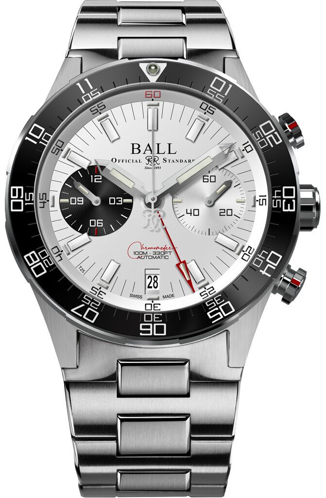 Ball DC3180C-S1CJ-SL Roadmaster Chronograph Silver Dial