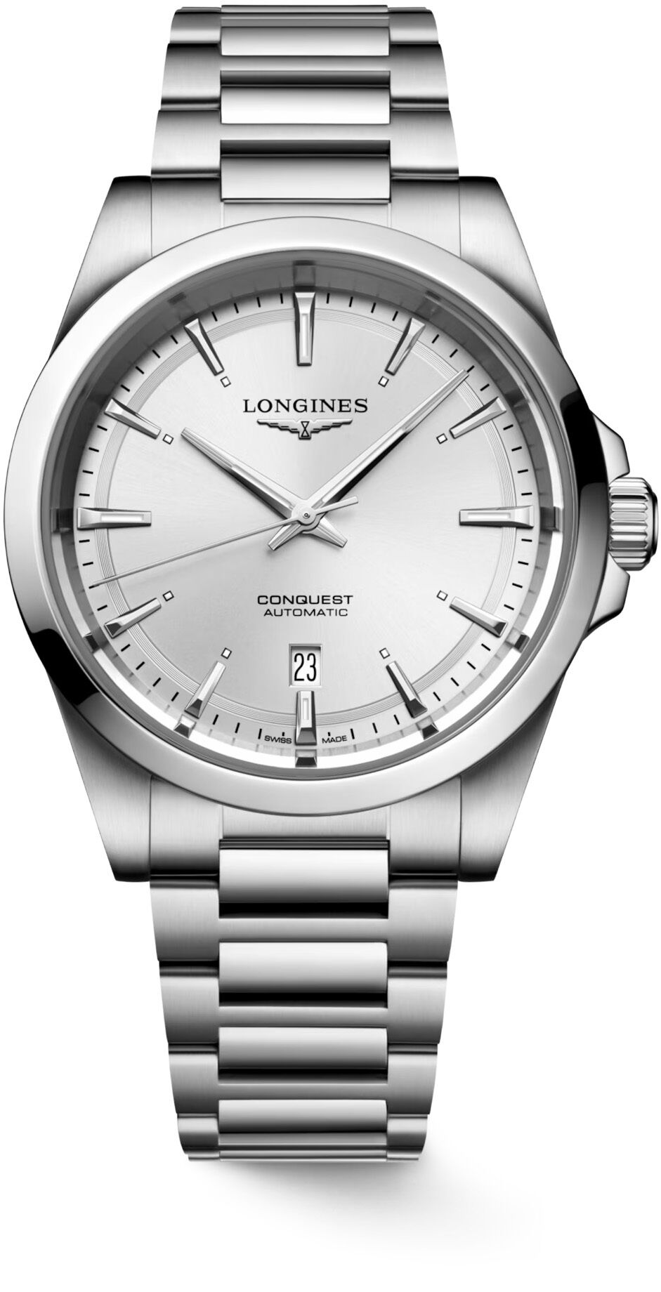 Longines L3.830.4.72.6 Conquest Silver Dial