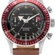 Nivada Grenchen 86031M14 Chronomaster Aviator Seadiver Black Dial Burgundy Bezel image 0 thumbnail