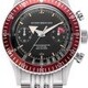 Nivada Grenchen 86031M04 Chronomaster Aviator Seadiver Black Dial Burgundy Bezel image 0 thumbnail