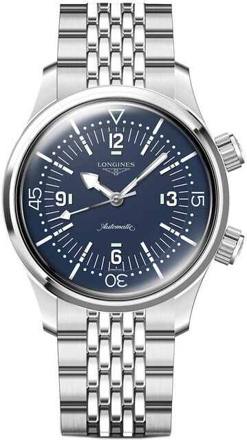 Longines L3.764.4.90.6 Legend Diver 39mm Blue Dial on Bracelet