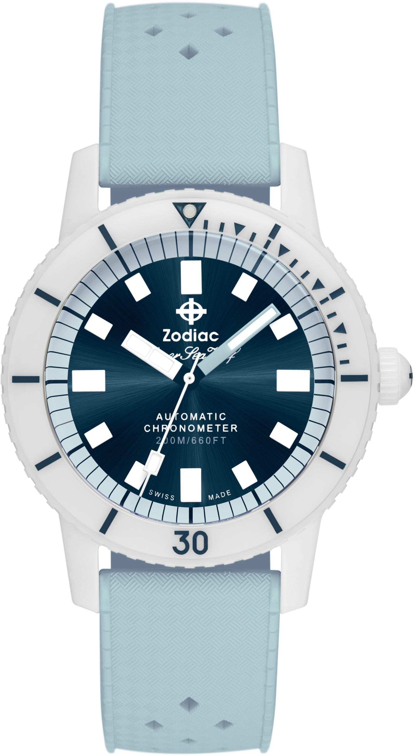 Zodiac ZO9590 Super Sea Wolf Ceramic Edition Blue and White