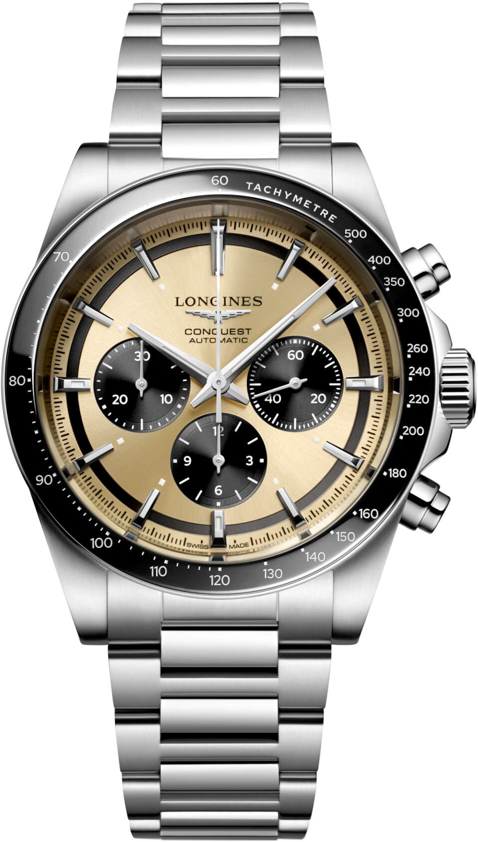 Longines Conquest L3.835.4.32.6 Sunray Brown Dial on Bracelet