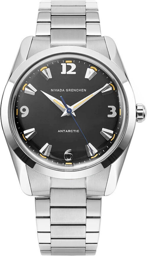 Nivada Grenchen 35017M20 Antarctic 35mm Black Beige Luminova