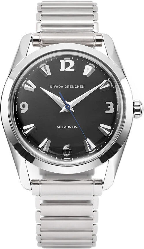 Nivada Grenchen 35002M11 Antarctic 35mm Black White Luminova