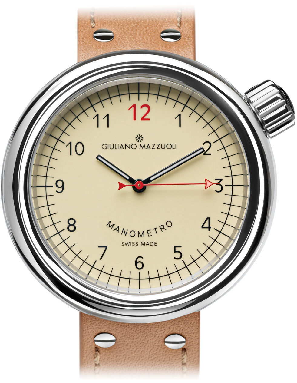 Giuliano Mazzuoli Manometro Ivory Polished Stainless Steel